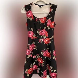 Floral black dress